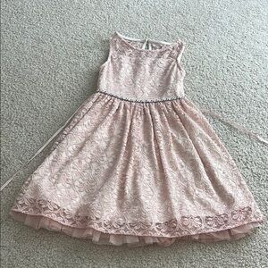 Elegant Pink Lace Kids Dress